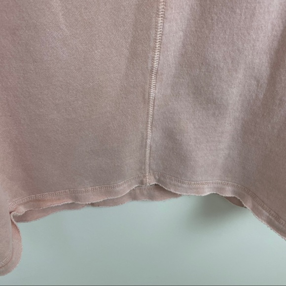 Silence + Noise Pink Dress Sweatshirt Cap Sleeve Crew Neck Woman's Size M NWT - Picture 7 of 8